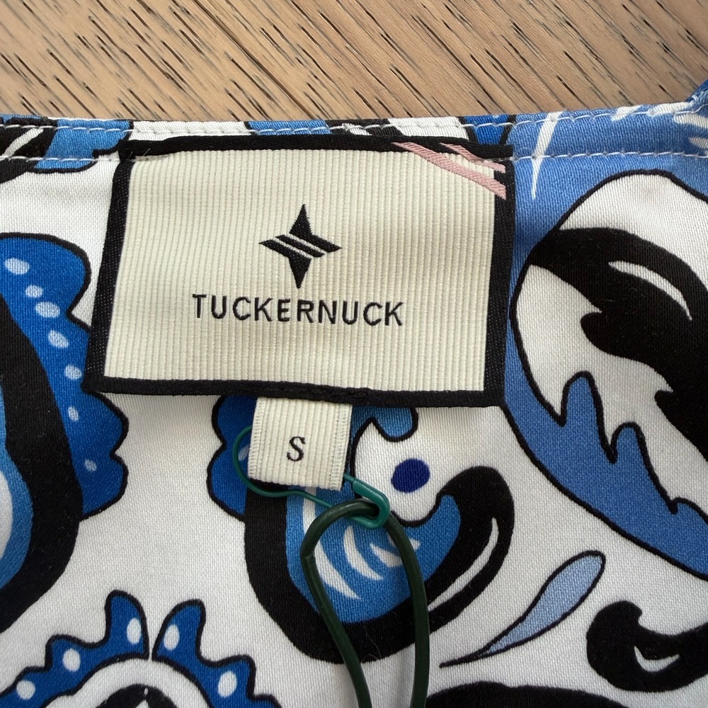Tuckernuck White and Blue Printed Tiered Midi Dress - Picture 9 of 13